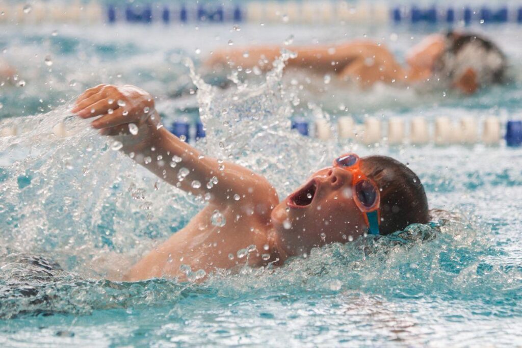 Boy Swimming Freestyle